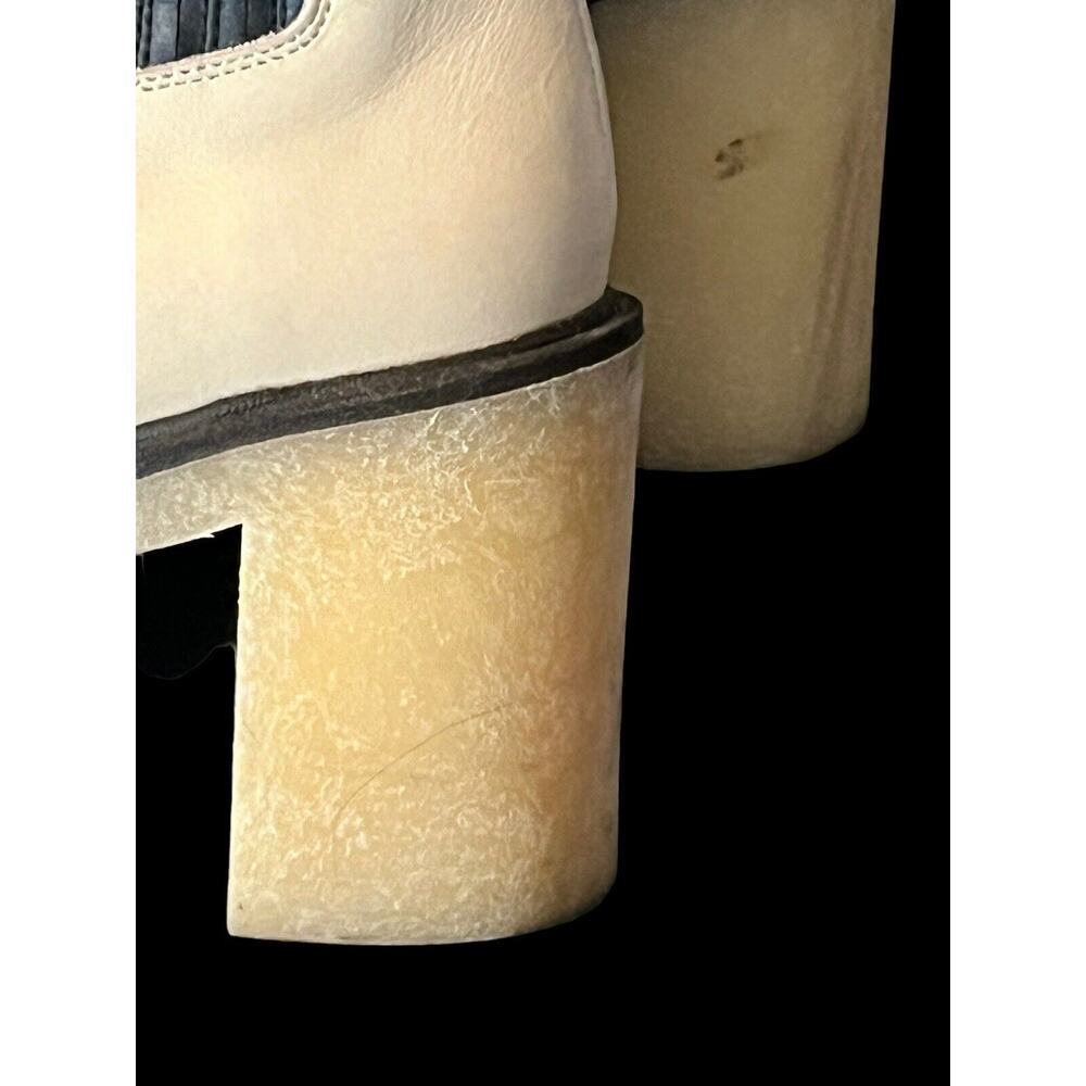 Free People James Chelsea Boot •EUR 38 US 8• Cream White Chunky Heel Leather - Picture 14 of 16